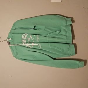 Green Hampton Beach sweater hoodie